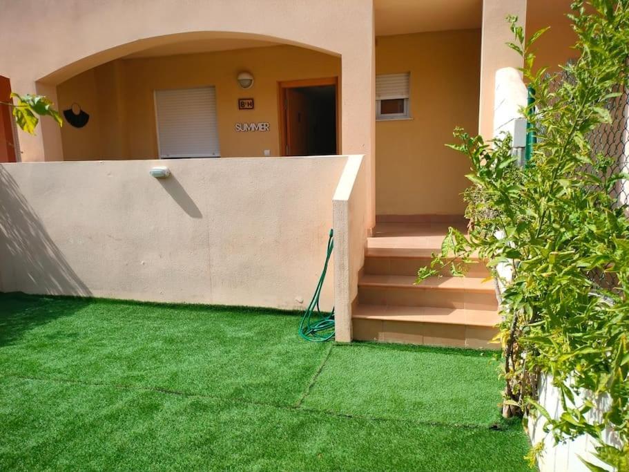 شقة Bajo Con Jardin A Pie De Playa Y Piscina Comunitaria Con Jacuzzi Playas de Vera المظهر الخارجي الصورة