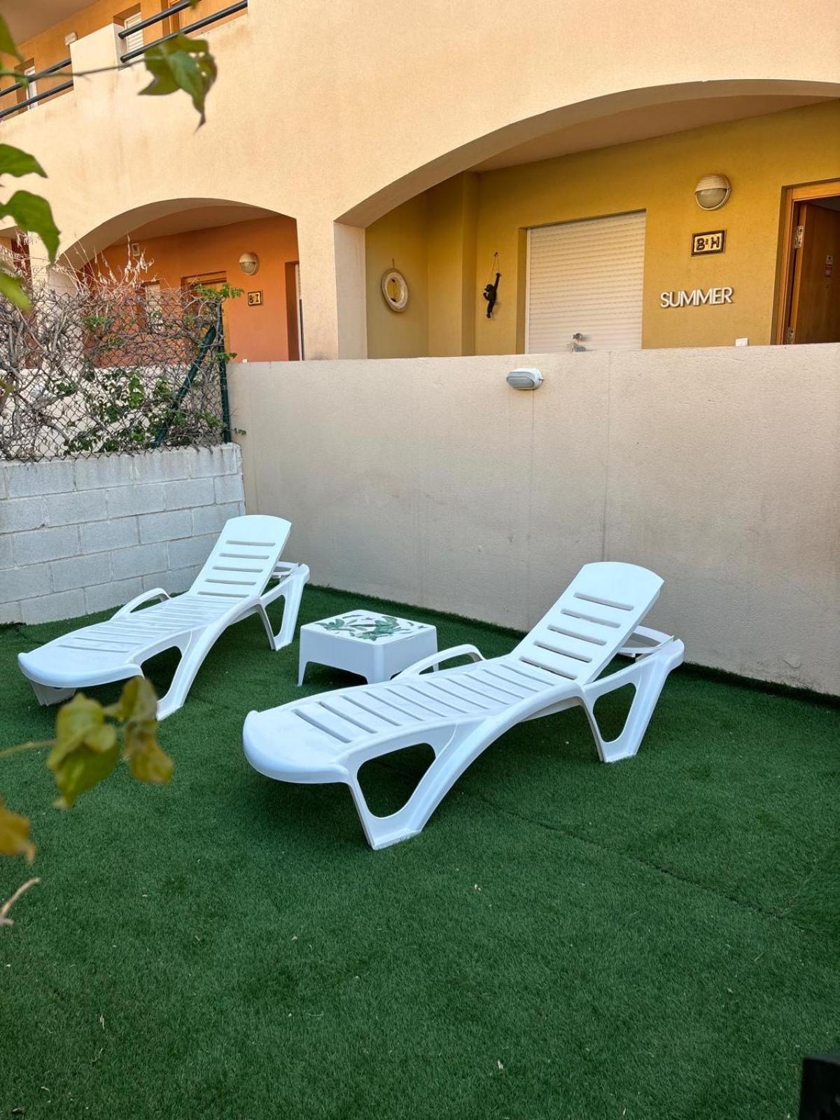 شقة Bajo Con Jardin A Pie De Playa Y Piscina Comunitaria Con Jacuzzi Playas de Vera المظهر الخارجي الصورة